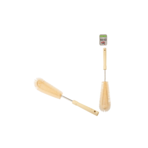 ESCOVA GARRAFA MADEIRA, PLASTICO PP E ACO INOX