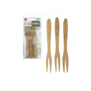 KIT 3 GARFOS BAMBU 