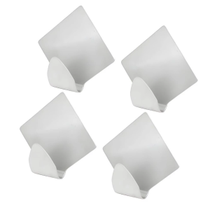 COLECAO GANCHOS INOX ADESIVOS LOSANGO 4PCS