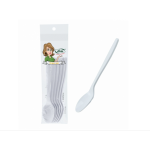 KIT COM 6 COLHERES INFANTIL BRANCO