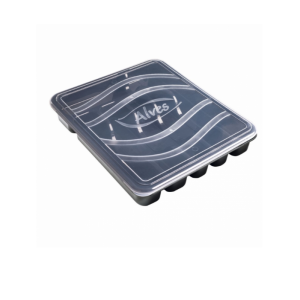 PORTA TALHERES COM TAMPA / 6 DIVISORIAS DE PLASTICO SORTIDO